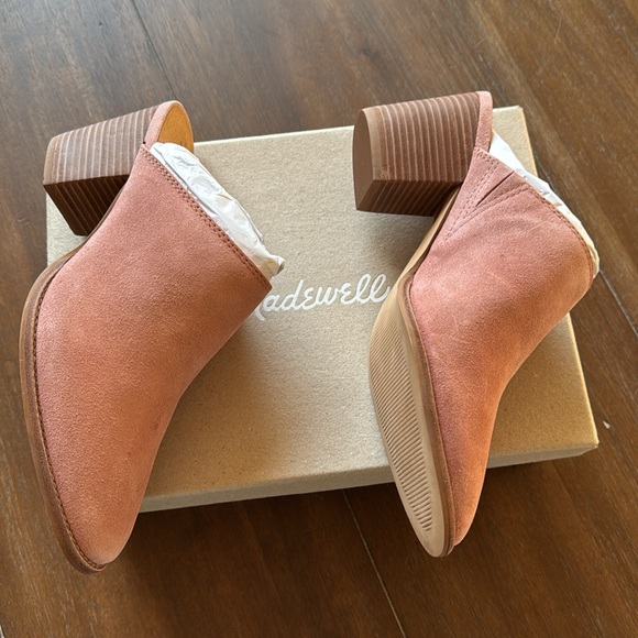 Size 8.5 Madewell The Harper Mule in Suede in old rose pink - Picture 6 of 13